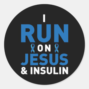 Diabetes Awareness Type 1 2 - Diabetic T1D T2D 4 Classic Round Sticker