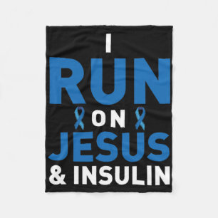 Diabetes Awareness Type 1 2 - Diabetic T1d T2d 4  Fleece Blanket