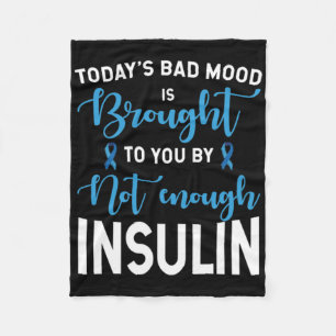 Diabetes Awareness Type 1 2 - Diabetic T1d T2d 9 Fleece Blanket