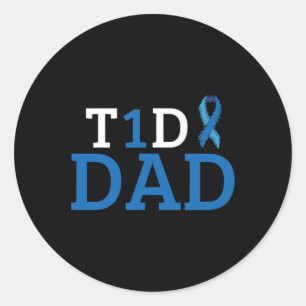 Diabetes Awareness Type 1 Gift - Diabetic T1D Classic Round Sticker