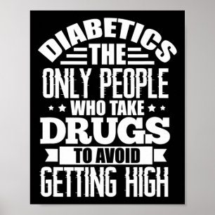 Diabetes Awareness Type 1 Type 2 Diabetes Fun Diab Poster