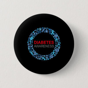 Diabetes Awareness World Diabetes Day 6 Cm Round Badge