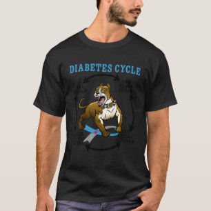 Diabetes Cycle Pitbull Dog Low Blood Sugar High Bl T-Shirt
