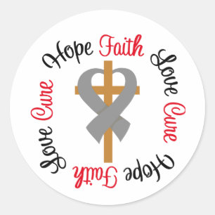 Diabetes Faith Hope Love Cross Classic Round Sticker