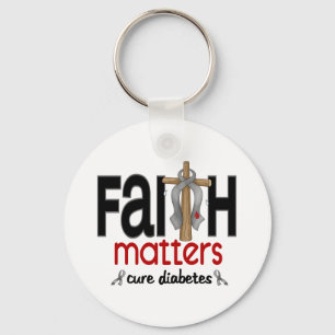 Diabetes Faith Matters Cross 1 Key Ring