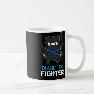 Diabetes Fighter Cat Ninja Awareness Diabetes Type Coffee Mug