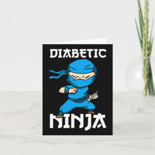 Diabetes Fighter Ninja T1d Diabetic Awareness Mont Card