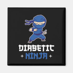 Diabetes Fighter Ninja T1d Diabetic Awareness Mont Magnet
