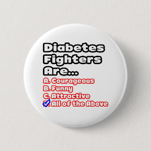 Diabetes Fighter Quiz 6 Cm Round Badge