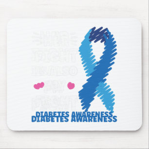 Diabetes Her fight is my fight awareness Mouse Pad
