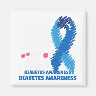 Diabetes His fight is my fight awareness  Magnet