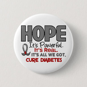 Diabetes HOPE 1 6 Cm Round Badge