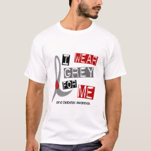 Diabetes I Wear Grey For ME 37 T-Shirt
