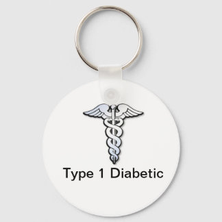 Diabetes ID Keychain Black