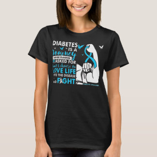 Diabetes Is A Journey T1D Diabetes Awareness Warri T-Shirt