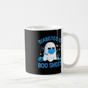 Diabetes Is Boo Sheet Blue Gray Diabetes Awareness Coffee Mug
