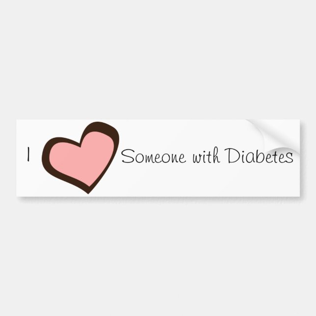 Diabetes Love Bumper Sticker (Front)