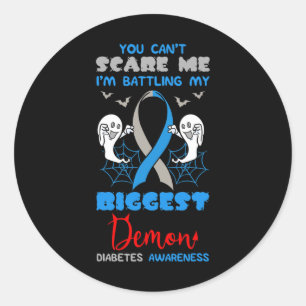 Diabetes Patient Type 1 2 Diabetic Pancreas Hallow Classic Round Sticker