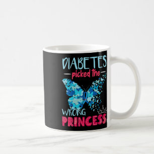 Diabetes Picked The Wrong Princess Diabetes Awaren Coffee Mug