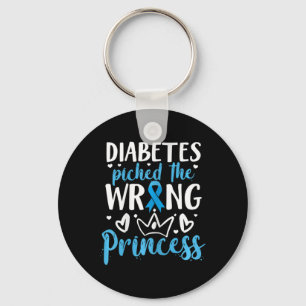 Diabetes Picked The Wrong Princess Diabetes Awaren Key Ring