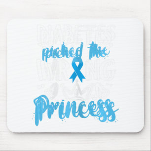 Diabetes Picked The Wrong Princess Diabetes Awaren Mouse Pad