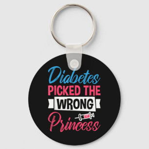 Diabetes Picked The Wrong Princess Insulin Type 1 Key Ring