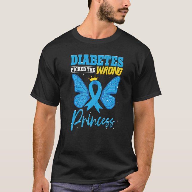 Diabetes Picked The Wrong Princess  T1D Diabetes A T-Shirt (Front)