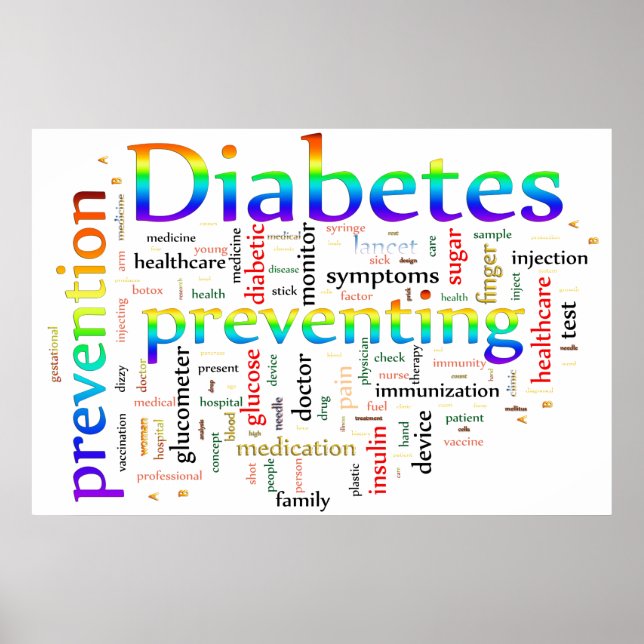 Diabetes Preventing Rainbow Poster (Front)