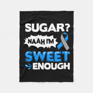 Diabetes Quotes Diabetes Fighter Diabetes Awarenes Fleece Blanket