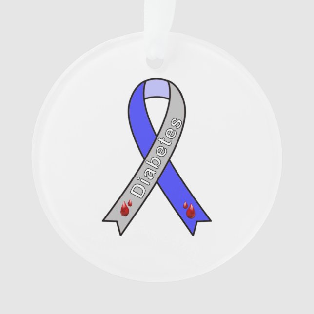 Diabetes Ribbon Ornament (Front)