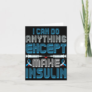 Diabetes Saying Men Women Diabetes Awareness Card