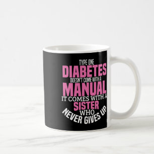 Diabetes Sister Type 1 T1d Diabetic Awareness Wome Coffee Mug