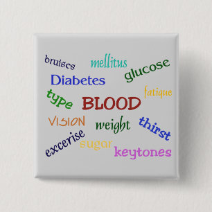 Diabetes Square Button