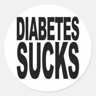 Diabetes Sucks Classic Round Sticker