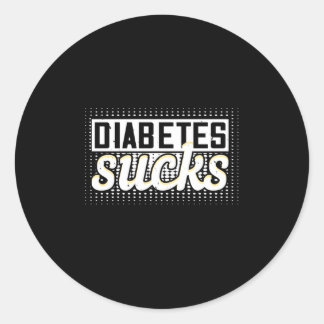 Diabetes Sucks Classic Round Sticker