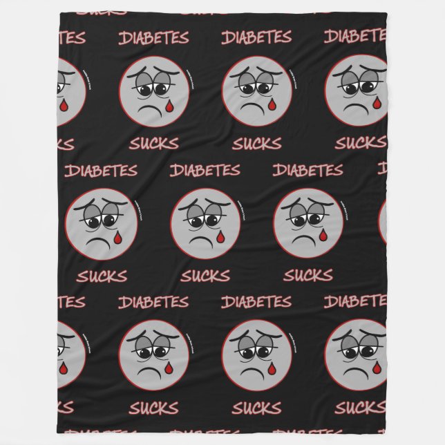Diabetes Sucks Fleece Blanket (Front)