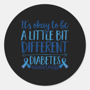 Diabetes Support It's Oky To Be Different Diabetes Classic Round Sticker
