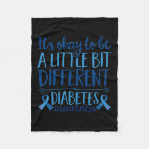 Diabetes Support It's Oky To Be Different Diabetes Fleece Blanket