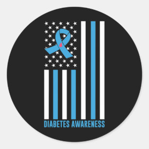 Diabetes Support Type 1 Diabetes Awareness Classic Round Sticker