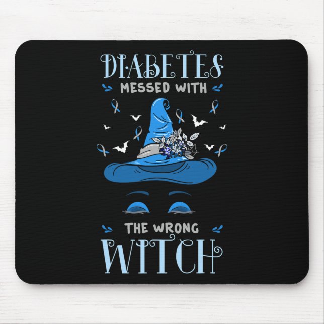 Diabetes Survivors Diabetic Patient Halloween Witc Mouse Pad (Front)