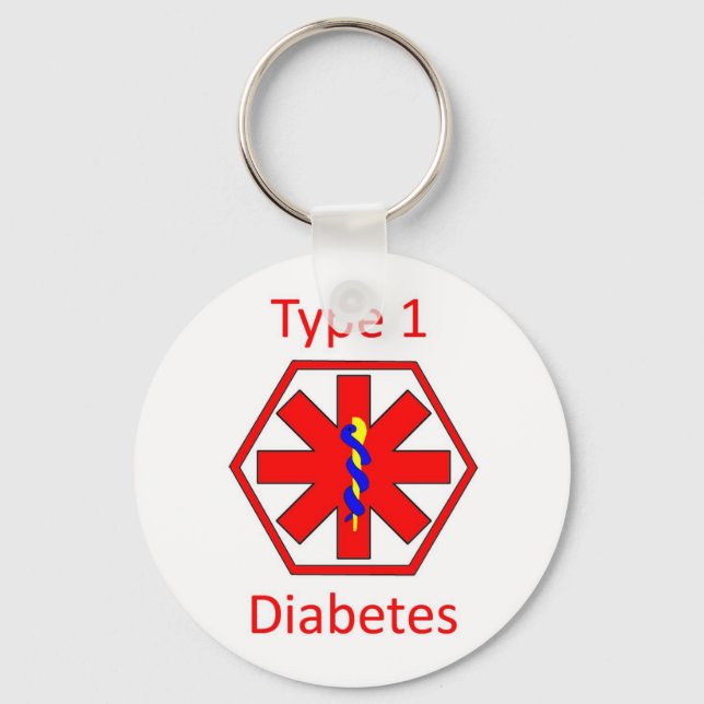 Diabetes symbol key ring (Front)