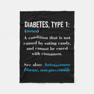 Diabetes Type 1 Definition Autoimmune Disease Fleece Blanket
