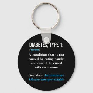 Diabetes Type 1 Definition Autoimmune Disease Key Ring