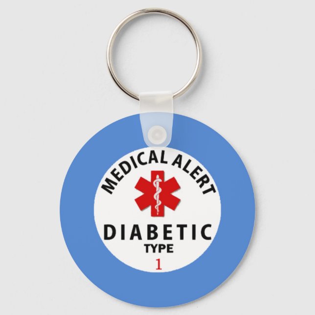 DIABETES TYPE 1 KEY RING (Front)