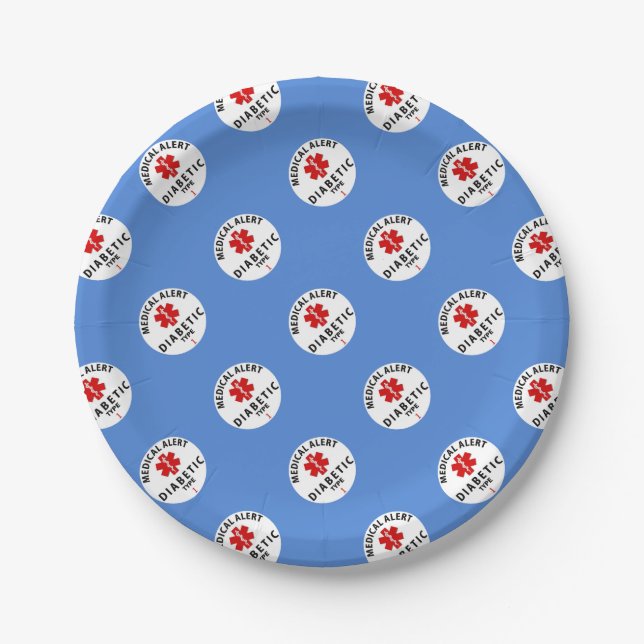 DIABETES TYPE 1 PAPER PLATE (Front)