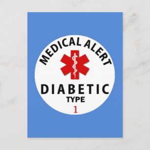 DIABETES TYPE 1 POSTCARD