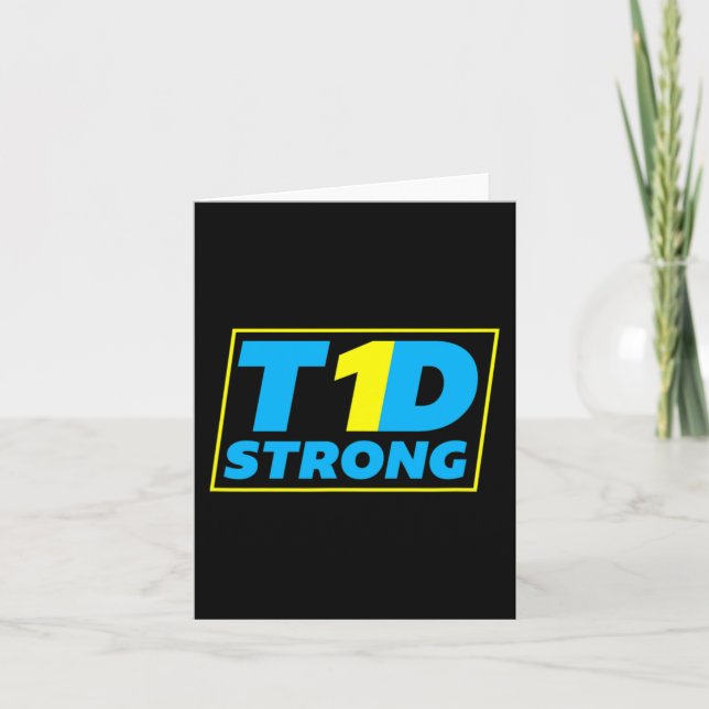 Diabetes TYPE 1 Strong Awareness  Card (Front)