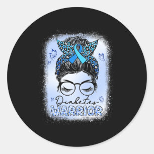 Diabetes Warrior Awareness Diabetic Support Type W Classic Round Sticker