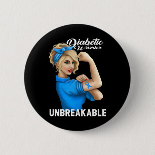 Diabetes Warrior Awareness Insulin Diabetic Type 1 6 Cm Round Badge