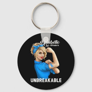 Diabetes Warrior Awareness Insulin Diabetic Type 1 Key Ring